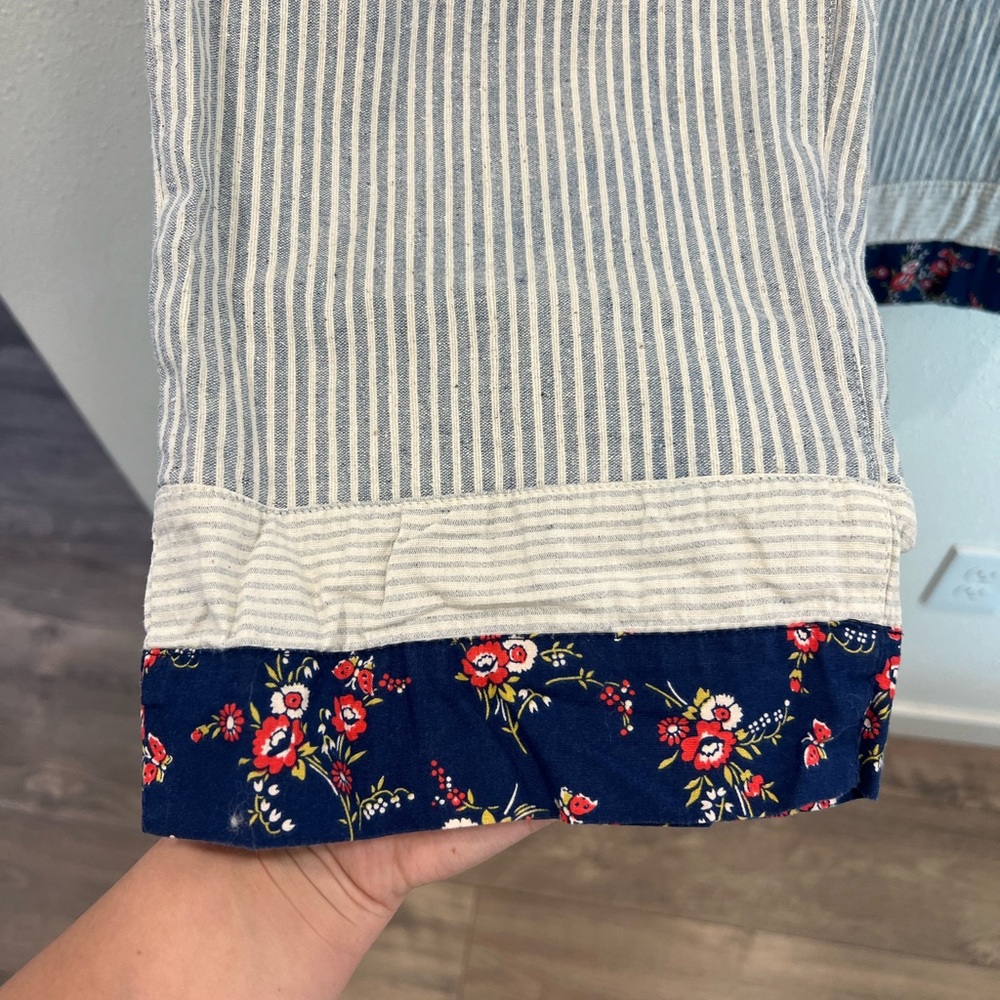 Madewell X new denim project pants women size 4 patchwork paper bag jeans - Picture 2 of 12